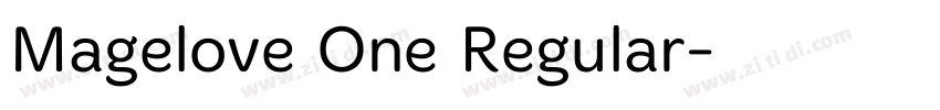 Magelove One Regular字体转换